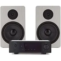 AVCOM Solid State Amplifier with 6" Passive Speakers White