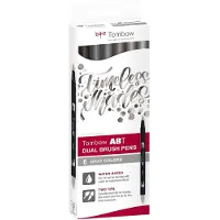 Tombow ABT Dual Brush pen 6-set Gray
