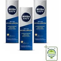 Nivea 3 x MEN Anti-Age Hydraterende Gel met Hyaluronzuur - 50 ml - Voordeelverpakking - 3 stuks