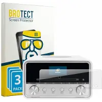 BROTECT Screenprotector 3 Stuks voor TechniSat Digitradio 586 Beschermglas transparant