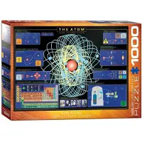 Eurographics Puzzel "Het Atoom" - 1000 stukjes, karton, thema: ruimte