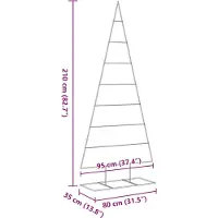 vidaXL Kerstdecoratie kerstboom 210 cm metaal zwart