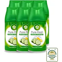Air Wick 6 x Freshmatic - Luchtverfrisser Navulling - Pure Fresh Komkommer - 250ml - Wasstrips - Luchtverfrisser - Geurverspreider - Komkommer Geur - Frisse Geur - Geurintensiteit