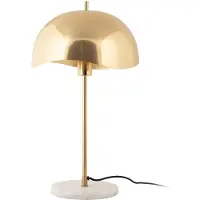 Leitmotiv Tafellamp Waved Dome Brushed Gold Plated