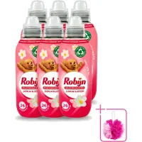Robijn 6 x – Wasverzachter – Jasmijn Bloesem – 650 ml - Bulkverpakking - Wasverzachter jasmijn bloesem - Douchemop - Wasverzachter jasmijn