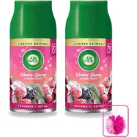 Air Wick 2 x Freshmatic – Automatische Luchtverfrisser Navulling – Winter Berry Wonderland - 250 ml - Bulkverpakking - Winterse geur - Douchemop - Frisse geur