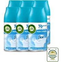 Air Wick 6 x - Luchtverfrisser Navulling - Bloem & Fris - Automatische Spray - 250 ml - Wasstrips - Luchtverfrisser - Bloemige Geur - Automatische Geurverspreiding - Geurneutralisatie - 24/7 Geurstop
