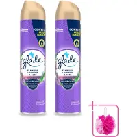 Glade 2 x - Luchtverfrisser Spray - Tranquil Lavender & Aloë - 300 ml - Bulkverpakking - Luchtverfrisser - Douchemop - Frisheid