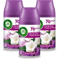Air Wick 3 x - Luchtverfrisser Navulling - Maan Lelie - Automatische Spray - 250 ml - Voordeelverpakking - 3 stuks