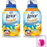 Lenor 2 x - Wasverzachter - Fresh Air Zonnestralen - Ultra Geconcentreerd - 36 Wasbeurten - Bulkverpakking - Wasverzachter - Douchemop - Buitenfrisheid