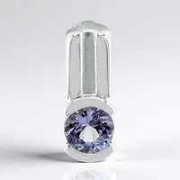 Cavill - Zilveren Hanger met 0,425 ct Ronde Tanzaniet - 925 Sterling Zilver Palladium - Moderne Elegante Luxe Sieraad Dagelijks