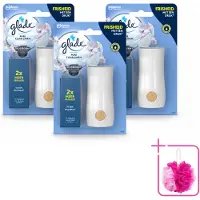 Glade 3 x - Houder Touch & Fresh - Pure Clean Linen - 10 ml - Bulkverpakking - Frisse geur - Douchemop - Linnengoed
