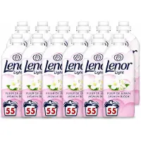 Lenor 12 x Light - Wasverzachter - Jasmijnbloem - Fris & Zacht - 55 Wasbeurten - Voordeelverpakking - 12 stuks
