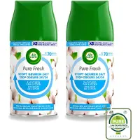Air Wick 2 x Pure - Luchtverfrisser Navulling - Zachtheid van Katoen - 250ml - Grootverpakking - Vaatwasstrips - Luchtverfrisser - Geurverspreider - Katoen Geur - Frisse Geur - Geur Neutraliseren