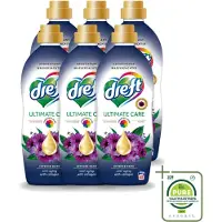 Dreft 6 x – Wasverzachter – Ultimate Care Intense Dark – 40 Wasbeurten - Grootverpakking - Vaatwasstrips - Wasverzachter - Kleurbescherming - Collageen - Wasgoed Verzorgen - Anti-aging Was