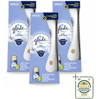 Glade 3 x - Startset Automatische Spray - Pure Clean Linen - 269 ml - Wasstrips - Automatische Luchtverfrisser - Frisheid In Huis - Geur In De Woonkamer - Geur In De Hal - Geur In De Slaapkamer