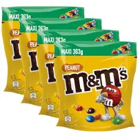 M&M Peanut Maxi - Multipack - Melk Chocolade Snoepjes - 1452g (4x363g)