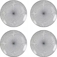 Homla NAVIA zwarte dinerborden set van 4, 27 cm