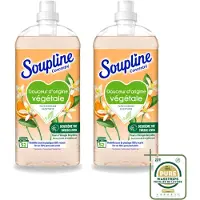 Soupline 2 x - Wasverzachter - Oranjebloesem - 52 Wasbeurten - 1.3L - Wasstrips - Wasverzachter - Plantaardige Zachtheid - Oranje Bloesem - Zachte Was - Natuurlijke Zachtheid