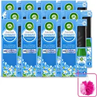 Air Wick 12 x - Freshmatic Spray - Starterkit - Pure Fresh Lentedauw - 250 ml - Bulkverpakking - Automatische geurverneveling - Douchemop - Lentegeur