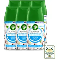 Air Wick 6 x Pure - Luchtverfrisser Navulling - Zachtheid van Katoen - 250ml - Wasstrips - Luchtverfrisser - Geurverspreider - Katoen Geur - Frisse Geur - Geur Neutraliseren