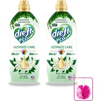Dreft 2 x ECO - Wasverzachter - Gekleurde Was - Witte Bloem - Anti-Veroudering - 38 Wasbeurten - Bulkverpakking - Wasverzachter - Douchemop - Anti-aging