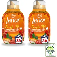 Lenor 2 x - Wasverzachter - Fresh Air Tropenzon - Ultra Geconcentreerd - 36 Wasbeurten - Grootverpakking - Vaatwasstrips - Wasverzachter - Frisheid - Wasmachine - Wasverzachter Fles - Tropische Geur