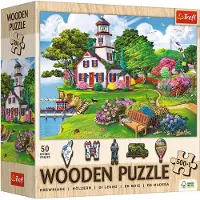 Trefl PUZZEL 500+1 Houten puzzels Zomerhaven 20219 - PUZZLE 500+1 Puzzle Drewniane Letnia przystań 20219