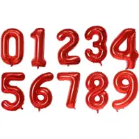 Go Go Gadget - Cijferballon - Folieballon - 40cm - Rood - Cijfer 6