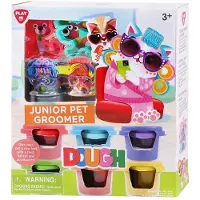 Playgo Kneedset - Huisdieren - Junior Kneedset, 6 kleuren, potje