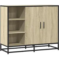 vidaXL Dressoir 92x35x76 cm bewerkt hout sonoma eikenkleurig