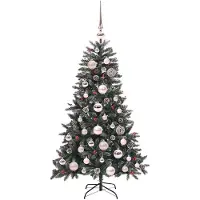 vidaXL Kunstkerstboom met 150 LED Groen 120 cm PVC en Plastic en Staal