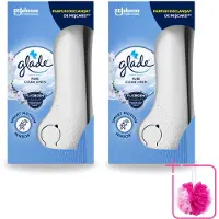 Glade 2 x - Houder Sense & Spray - Pure Clean Linen - 18 ml - Bulkverpakking - Geurverspreiding - Douchemop - Luchtverfrisser