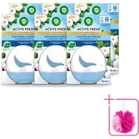 Air Wick 6 x – Luchtverfrisser – Deco Sphere Katoen – 75 ml - Bulkverpakking - Luchtverfrisser - Douchemop - Katoen geur
