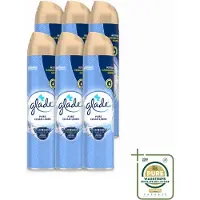 Glade 6 x – Luchtverfrisser Spray – Pure Clean Linen – 300 ml - Wasstrips - Luchtverfrisser - Frisse Geur - Luchtverfrisser Spray - Geur Tegen Geurtjes - Luchtverfrisser Linnen