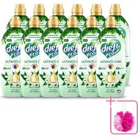 Dreft 12 x ECO - Wasverzachter - Gekleurde Was - Witte Bloem - Anti-Veroudering - 38 Wasbeurten - Bulkverpakking - Wasverzachter - Douchemop - Anti-aging