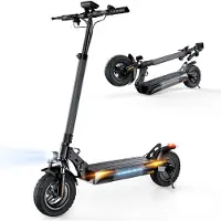 IScooter W9 Elektrische scooter - 10‑inch all‑terrein luchtbanden - 35km actieradius - 48V 14Ah accu - Schijfrem voor + schijfrem achter + elektronische rem - Maximumsnelheid 25 km/u - zwart