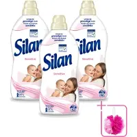Silan 3 x – Wasverzachter – Sensitive – 1144 ml - Bulkverpakking - Wasverzachter - Douchemop - Gevoelige huid