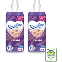 Soupline 2 x - Wasverzachter - Lavendel - 45 Wasbeurten - 1L - Grootverpakking - Vaatwasstrips - Wasverzachter - Wasgoed Verzorgen - Wasresultaat - Wasmachine - Wasverzachter Lentebloesem