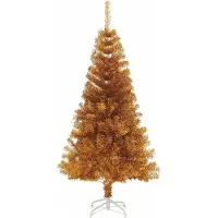 vidaXL Kerstboom met 150 LED met standaard Goud 150 cm PET
