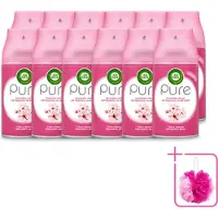 Air Wick 12 x - Luchtverfrisser Navulling - Kersenbloesem - Automatische Spray - 250 ml - Bulkverpakking - Kersenbloesem Geur - Douchemop - Essentiële Olie
