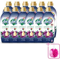 Dreft 12 x – Wasverzachter – Ultimate Care Intense Dark – 40 Wasbeurten - Bulkverpakking - Wasverzachter - Douchemop - Kleurbescherming