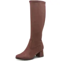 Tamaris dameslaars met blokhak, carré model, kleur: kastanjebruin, maat 38