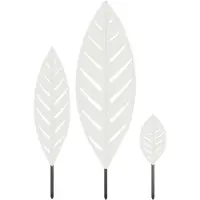 vidaXL - Tuinpaal - 3 - st - 116,5 - x - 35 - x - 3 - cm - Wit - Staal