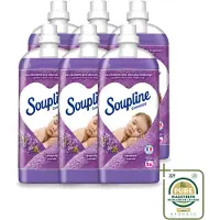 Soupline 6 x - Wasverzachter - Lavendel - 56 Wasbeurten - 1.3L - Wasstrips - Wasverzachter - Wasgoed Verzachten - Lavendel Geur - Wasgoed Verzorgen - Wasverzachter Lavendel