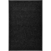 Zakito Absorberende zwarte deurmat 90x60 cm