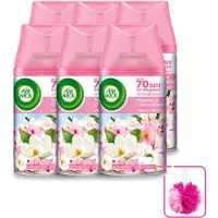 Air Wick 6 x - Luchtverfrisser Navulling - Magnolia & Kersenbloesem - Automatische Spray - 250 ml - Bulkverpakking - Luchtverfrisser - Douchemop - Geur
