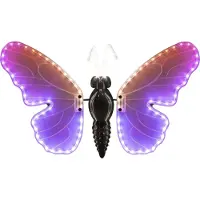 Anna's Collection LED Vlinder | Bewegende vleugels | Spanwijdte 40 cm | Multicolor | Meerkleurig
