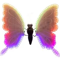 Annas collection Vlinder RGB met bewegende vleugels 60 cm LED Anna's Collection
