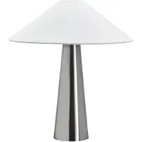 House Doctor Soffi tafellamp Geborsteld zilver-Off-White, Ø42x48 cm